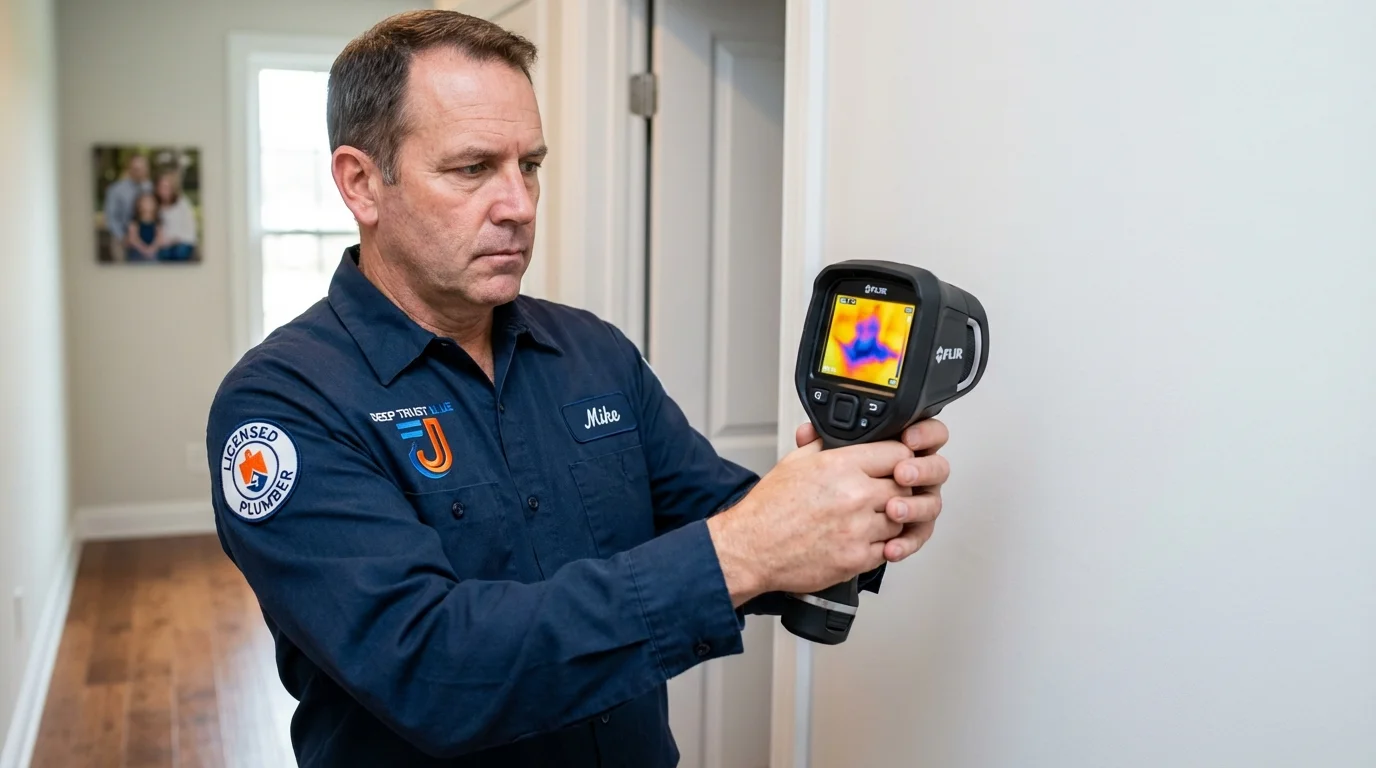 Thermal imaging leak detection by Johns Plumbing LLC in Conestoga